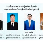 ภาพบรรยากาศการไปใช้สิทธิ์เลือกตั้งนายกองค์การบริหารส่วนจังหวัดปทุมธานี ใหม่ ของผู้สมัครนายกองค์การบริหารส่วนจังหวัดปทุมธานี ทั้ง 4 หมายเลข