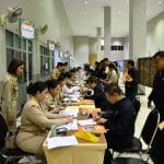 ภาพบรรยากาศการรับสมัครรับเลือกตั้งสมาชิกสภาองค์การบริหารส่วนจังหวัดปทุมธานี วันจันทร์ที่ 23 ธันวาคม 2567 (วันแรก)