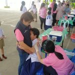 โรงพยาบาลส่งเสริมสุขภาพตำบล สังกัดองค์การบริหารส่วนจังหวัดปทุมธานี เขตอำเภอลำลูกกา ให้บริการฉีดวัคซีนป้องกันโรคไข้หวัดใหญ่ 4 สายพันธุ์