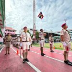 โรงเรียนสามโคก สังกัดองค์การบริหารส่วนจังหวัดปทุมธานี เข้าร่วมพิธีทบทวนคำปฏิญาณและสวนสนาม เนื่องในวันคล้ายวันสถาปนาคณะลูกเสือแห่งชาติประจำปี 2568