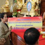 พิธีมอบเงินอุดหนุนเพื่อสบทบการบูรณะปฏิสังขรณ์อุโบสถวัดปัญจทายิกาวาส ต.บึงคำพร้อย อ.ลำลูกกา