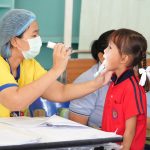 โรงเรียนวัดป่างิ้ว สังกัดองค์การบริหารส่วนจังหวัดปทุมธานี ตรวจสุขภาพช่องปากให้แก่นักเรียนระดับชั้นประถมศึกษาปีที่ 5-6 ณ ห้องพยาบาลโรงเรียนวัดป่างิ้ว สังกัดองค์การบริหารส่วนจังหวัดปทุมธานี ตำบลบ้านงิ้ว อำเภอสามโคก จังหวัดปทุมธานี
