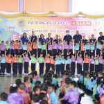 โรงเรียนวัดป่างิ้ว สังกัดองค์การบริหารส่วนจังหวัดปทุมธานี นำนักเรียนระดับชั้นประถมศึกษาปีที่ 1-2 เข้าร่วมโครงการพัฒนาสู่การเป็นโรงเรียนที่มีความเป็นเลิศด้านภาษา กิจกรรมค่าย English Camp ณ โดมอเนกประสงค์โรงเรียนวัดป่างิ้ว สังกัดองค์การบริหารส่วนจังหวัดปทุมธานี ตำบลบ้านงิ้ว อำเภอสามโคก จังหวัดปทุมธานี
